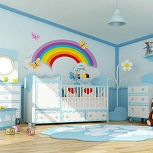 unkompliziert - Baby-Zimmer - Stock-Fotografie