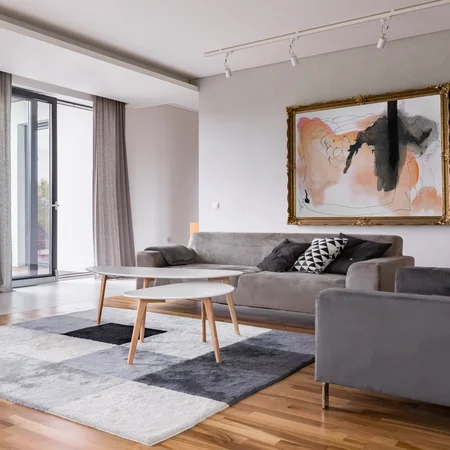 Wohnzimmer mit Kamin - Stock-Fotografie