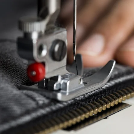 Reparatur Kissenhülle Reißverschluss - Professionelle Nähmaschine, einnähen eines neuen Reißverschlusses, Reparatur einer Kissenhülle