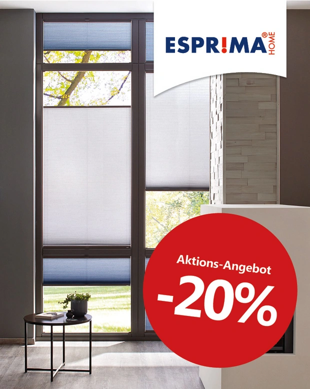 Aktionsangebot ESPRIMA Duette Plissee 2023